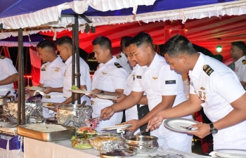 Dinner reception was organised on INS Kesari at Sabang Port, Acehon 10.12.2024